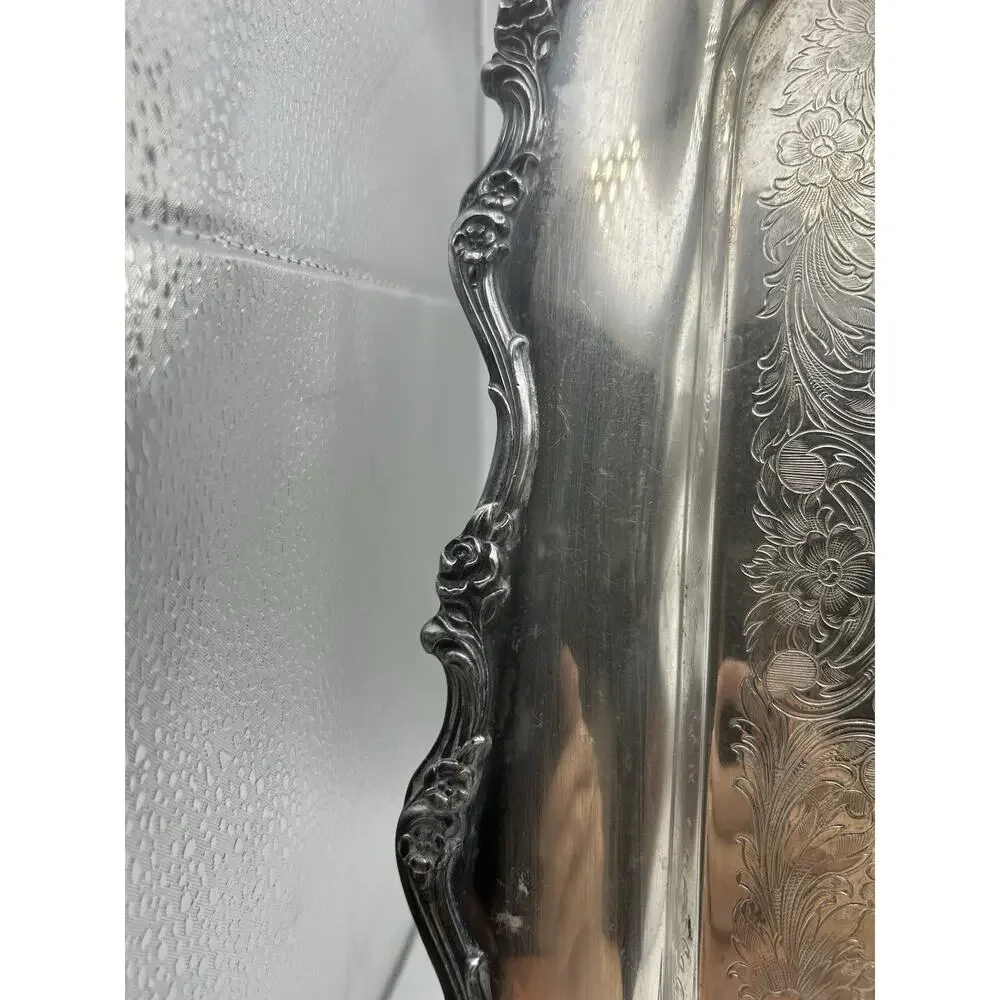 Silverplate International Silver Co. “American Rose” Serving Platter